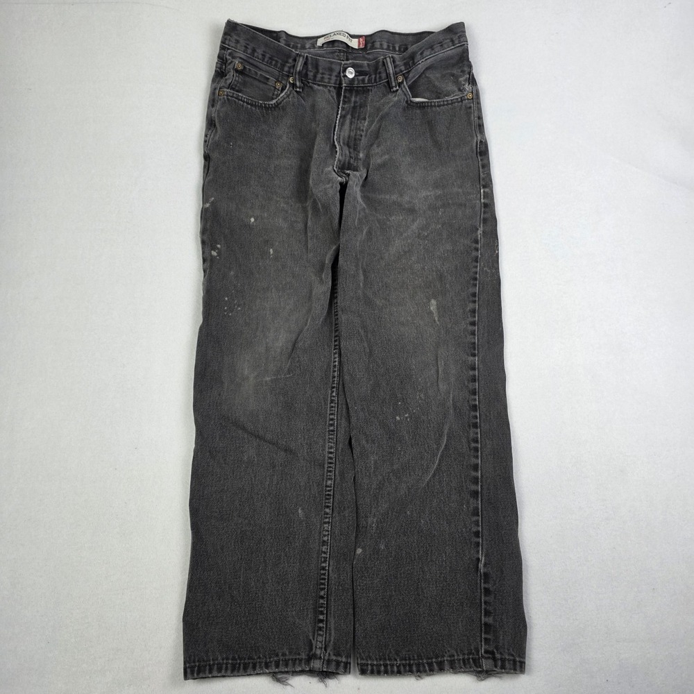 Vintage Y2k Levis 550 Mens 36x32 Fits 34x29 Black Skater Workwear Distressed
